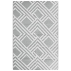 vidaXL Alfombra de exterior PP gris 120x180 cm