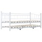 vidaXL Estructura de cama de acero blanco 180x200/90x200 cm