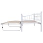 vidaXL Estructura de cama de acero blanco 180x200/90x200 cm