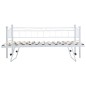 vidaXL Estructura de cama de acero blanco 180x200/90x200 cm