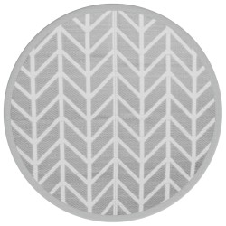 vidaXL Alfombra de exterior PP gris Ø120 cm