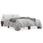 vidaXL Estructura cama madera ingeniería metal marrón roble 120x200 cm vidaXL Estructura cama madera ingeniería metal marrón roble 120x200 cm