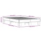 vidaXL Estructura cama madera ingeniería metal marrón roble 120x200 cm vidaXL Estructura cama madera ingeniería metal marrón roble 120x200 cm
