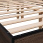 vidaXL Estructura cama madera ingeniería metal marrón roble 120x190 cm vidaXL Estructura cama madera ingeniería metal marrón roble 120x190 cm