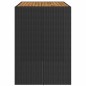 vidaXL Mesa de jardín superficie de madera ratán PE negro 145x80x110cm vidaXL Mesa de jardín superficie de madera ratán PE negro 145x80x110cm