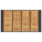 vidaXL Mesa de jardín superficie de madera ratán PE negro 145x80x110cm vidaXL Mesa de jardín superficie de madera ratán PE negro 145x80x110cm