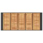 vidaXL Mesa de jardín superficie de madera ratán PE negro 185x80x110cm vidaXL Mesa de jardín superficie de madera ratán PE negro 185x80x110cm