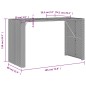vidaXL Mesa de jardín superficie de madera ratán PE negro 185x80x110cm vidaXL Mesa de jardín superficie de madera ratán PE negro 185x80x110cm