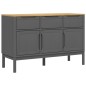 vidaXL Aparador FLORO madera maciza de pino gris 114x43x74 cm vidaXL Aparador FLORO madera maciza de pino gris 114x43x74 cm