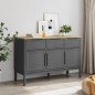 vidaXL Aparador FLORO madera maciza de pino gris 114x43x74 cm vidaXL Aparador FLORO madera maciza de pino gris 114x43x74 cm