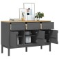 vidaXL Aparador FLORO madera maciza de pino gris 114x43x74 cm vidaXL Aparador FLORO madera maciza de pino gris 114x43x74 cm