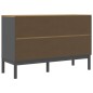vidaXL Aparador FLORO madera maciza de pino gris 114x43x74 cm vidaXL Aparador FLORO madera maciza de pino gris 114x43x74 cm