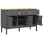 vidaXL Aparador FLORO madera maciza de pino gris 114x43x74 cm vidaXL Aparador FLORO madera maciza de pino gris 114x43x74 cm