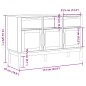 vidaXL Aparador FLORO madera maciza de pino gris 114x43x74 cm vidaXL Aparador FLORO madera maciza de pino gris 114x43x74 cm