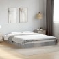 vidaXL Estructura de cama madera de ingeniería gris hormigón 150x200cm