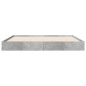 vidaXL Estructura de cama madera de ingeniería gris hormigón 150x200cm