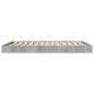 vidaXL Estructura de cama madera de ingeniería gris hormigón 150x200cm