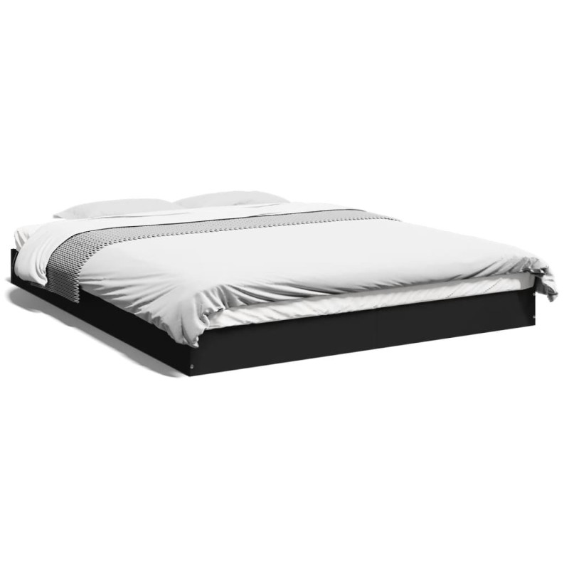 vidaXL Estructura de cama madera de ingeniería negra 150x200 cm vidaXL Estructura de cama madera de ingeniería negra 150x200 cm