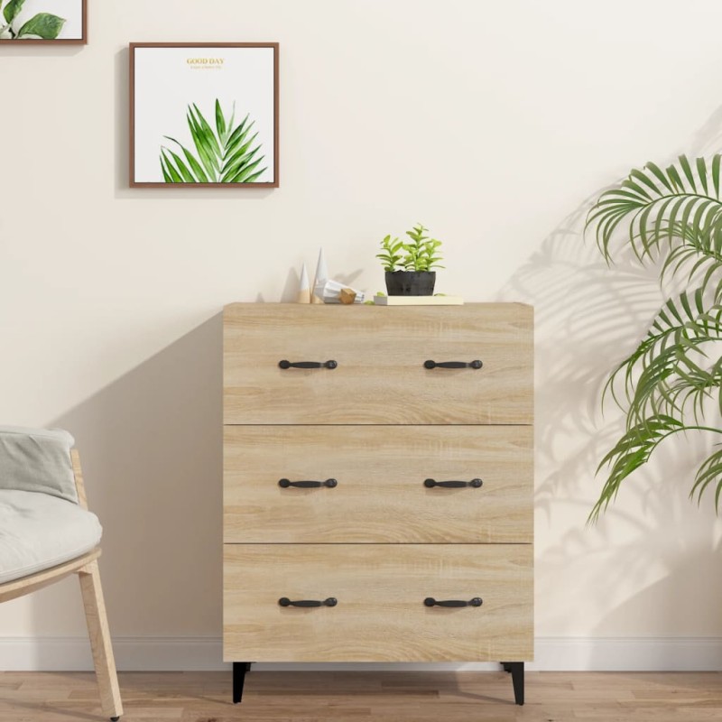 vidaXL Aparador de madera de ingeniería roble Sonoma 69,5x34x90 cm vidaXL Aparador de madera de ingeniería roble Sonoma 69,5x34x90 cm