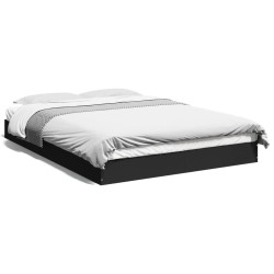 vidaXL Estructura de cama madera de ingeniería negra 120x200 cm