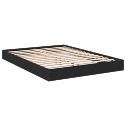 vidaXL Estructura de cama madera de ingeniería negra 120x200 cm