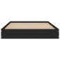 vidaXL Estructura de cama madera de ingeniería negra 100x200 cm vidaXL Estructura de cama madera de ingeniería negra 100x200 cm