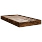 vidaXL Estructura de cama madera de ingeniería roble humo 100x200 cm vidaXL Estructura de cama madera de ingeniería roble humo 100x200 cm