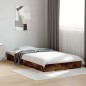 vidaXL Estructura de cama madera de ingeniería roble humo 100x200 cm vidaXL Estructura de cama madera de ingeniería roble humo 100x200 cm
