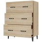vidaXL Aparador de madera de ingeniería roble Sonoma 69,5x34x90 cm vidaXL Aparador de madera de ingeniería roble Sonoma 69,5x34x90 cm