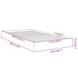 vidaXL Estructura de cama madera de ingeniería roble marrón 75x190 cm vidaXL Estructura de cama madera de ingeniería roble marrón 75x190 cm