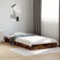 vidaXL Estructura de cama madera de ingeniería roble ahumado 90x190 cm