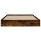 vidaXL Estructura de cama madera de ingeniería roble ahumado 90x190 cm