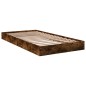 vidaXL Estructura de cama madera de ingeniería roble ahumado 90x190 cm