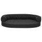 vidaXL Colchón de cama de perro ergonómico aspecto lino negro 75x53cm vidaXL Colchón de cama de perro ergonómico aspecto lino negro 75x53cm
