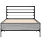 vidaXL Estructura cama madera ingeniería metal gris Sonoma 75x190 cm vidaXL Estructura cama madera ingeniería metal gris Sonoma 75x190 cm