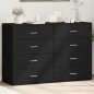 vidaXL Aparadores 2 uds madera de ingeniería negro 60x39x80 cm vidaXL Aparadores 2 uds madera de ingeniería negro 60x39x80 cm