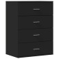 vidaXL Aparadores 2 uds madera de ingeniería negro 60x39x80 cm vidaXL Aparadores 2 uds madera de ingeniería negro 60x39x80 cm