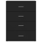 vidaXL Aparadores 2 uds madera de ingeniería negro 60x39x80 cm vidaXL Aparadores 2 uds madera de ingeniería negro 60x39x80 cm