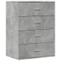 vidaXL Aparadores 2 uds madera de ingeniería gris hormigón 60x39x80 cm