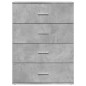 vidaXL Aparadores 2 uds madera de ingeniería gris hormigón 60x39x80 cm