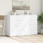vidaXL Aparadores 2 uds madera de ingeniería blanco 59x39x80 cm