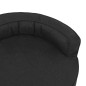 vidaXL Colchón de cama de perro ergonómico aspecto lino negro 75x53cm vidaXL Colchón de cama de perro ergonómico aspecto lino negro 75x53cm