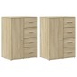 vidaXL Aparadores 2 uds madera de ingeniería roble Sonoma 59x39x80 cm vidaXL Aparadores 2 uds madera de ingeniería roble Sonoma 59x39x80 cm