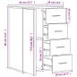 vidaXL Aparadores 2 uds madera de ingeniería roble Sonoma 59x39x80 cm vidaXL Aparadores 2 uds madera de ingeniería roble Sonoma 59x39x80 cm