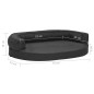 vidaXL Colchón de cama de perro ergonómico aspecto lino negro 75x53cm vidaXL Colchón de cama de perro ergonómico aspecto lino negro 75x53cm