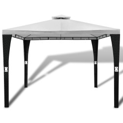 vidaXL Cenador con techo 3x3 m blanco crema