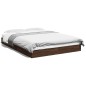 vidaXL Estructura de cama madera de ingeniería marrón roble 140x190 cm vidaXL Estructura de cama madera de ingeniería marrón roble 140x190 cm