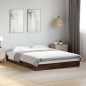 vidaXL Estructura de cama madera de ingeniería marrón roble 140x190 cm vidaXL Estructura de cama madera de ingeniería marrón roble 140x190 cm