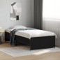 vidaXL Estructura de cama madera de ingeniería y metal negra 90x190 cm vidaXL Estructura de cama madera de ingeniería y metal negra 90x190 cm