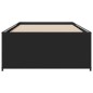 vidaXL Estructura de cama madera de ingeniería y metal negra 90x190 cm vidaXL Estructura de cama madera de ingeniería y metal negra 90x190 cm